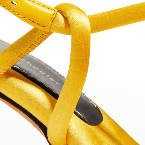 PROENZA SCHOULER YELLOW SATIN HEELS - Picture 4 of 12